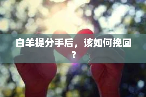 白羊提分手后，该如何挽回？