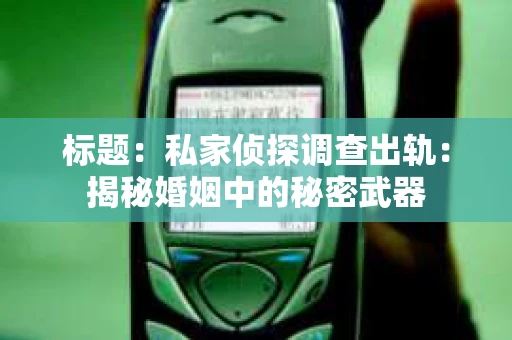 标题：私家侦探调查出轨：揭秘婚姻中的秘密武器