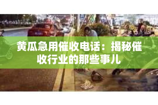 黄瓜急用催收电话：揭秘催收行业的那些事儿