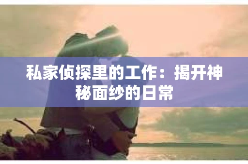 私家侦探里的工作：揭开神秘面纱的日常