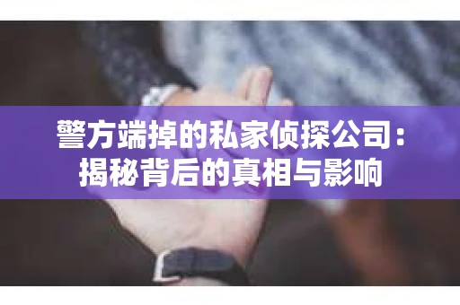 警方端掉的私家侦探公司：揭秘背后的真相与影响
