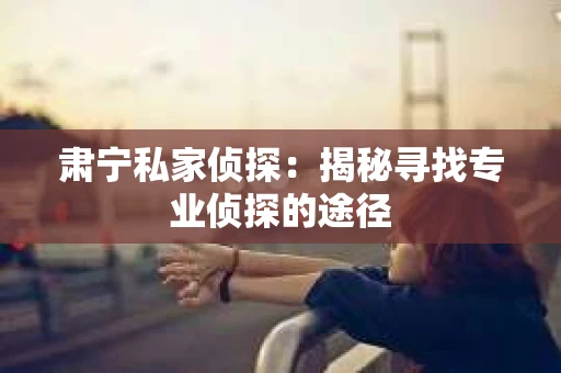 肃宁私家侦探：揭秘寻找专业侦探的途径