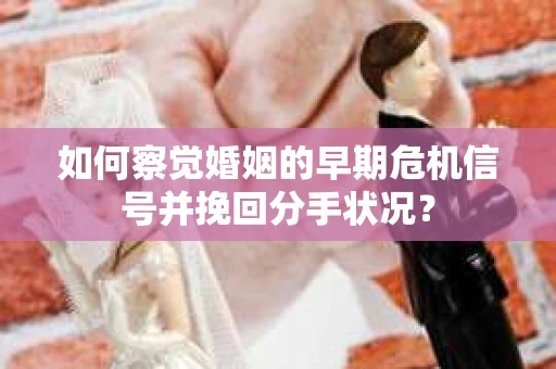 如何察觉婚姻的早期危机信号并挽回分手状况？